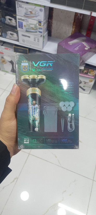 ریش تراش چرخشی 5 تیغه وی جی آر مدل V-330 VGR 5-blade rotary shaver model V-330