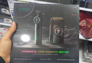 شرکت ممتاز قشم پخش عمده .وتک ست ماشین اصلاح موی سر و صورت وی جی آر مدل V-977 و V-377 VGR V-977VGR V-377 برند: VGR