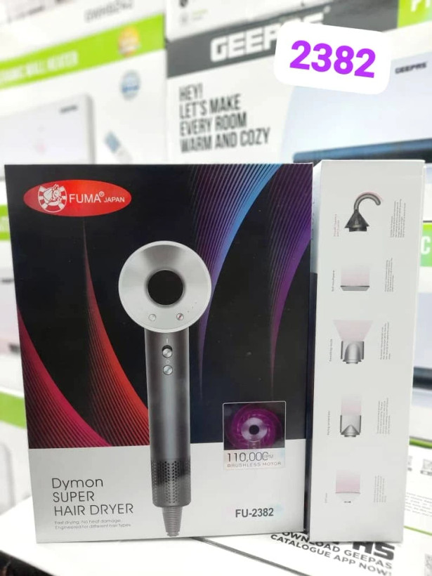 سشوار حرفه ای طرح دایسون فوما 110000 دور مدل FU 2382 – Fuma Dymon Super Hair Dryer FU 2382