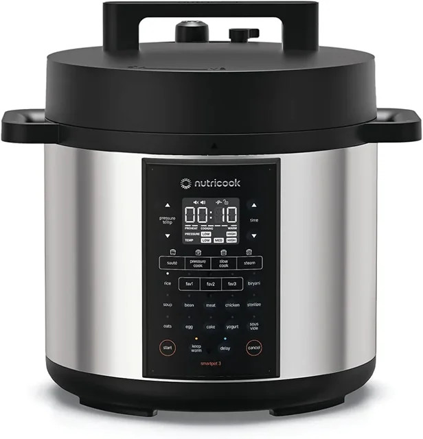 پلوپز مولتیکوکر نوتریکوک مدل SP330 8 لیتر SMART POT 3 Nutricook Smart Pot 3 12-in-1 SP330 pressure cooker