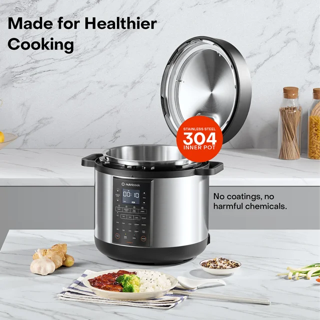پلوپز مولتیکوکر نوتریکوک مدل SP330 8 لیتر SMART POT 3 Nutricook Smart Pot 3 12-in-1 SP330 pressure cooker