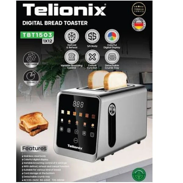 توستر نان دیجیتال تلیونیکس مدل TBT1503 Telionix Digital Bread Toaster Model TBT1503
