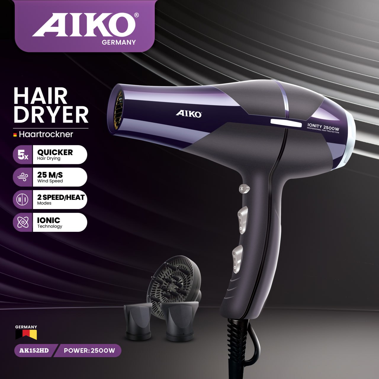 آیکو (AIKO) سشوار حرفه ای آیکو مدل AK152HD