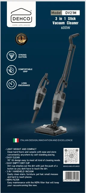 جاروبرقی ایستاده دهکو مدل DV21M Dehco upright vacuum cleaner model DV21M