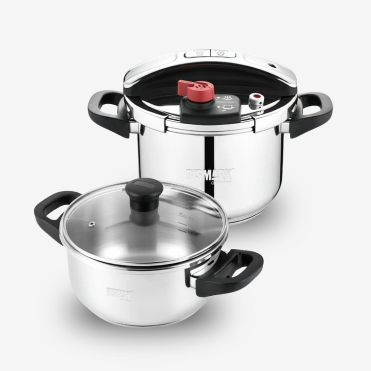 زودپز دوقلو بیسمارک مدل BM220 گنجایش 4 و7 لیتر